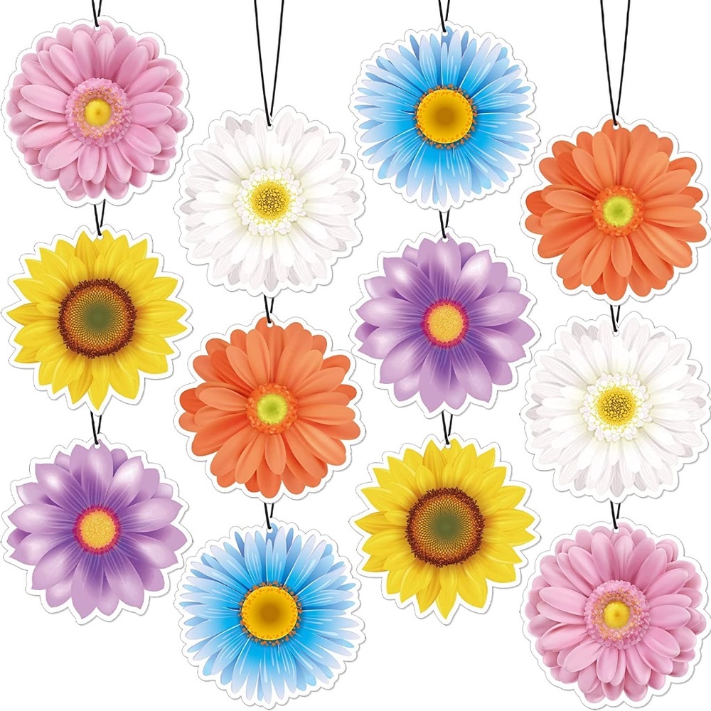Difusores de coche colgantes de flores de verano (New)